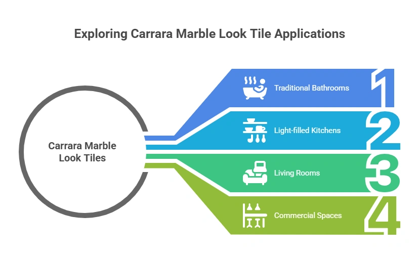 Best Applications for Carrara Marble Look Tiles